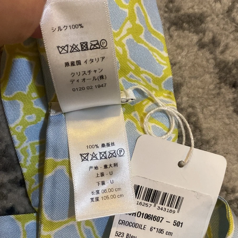 Christian Dior Crocodile Mitzah Scarf